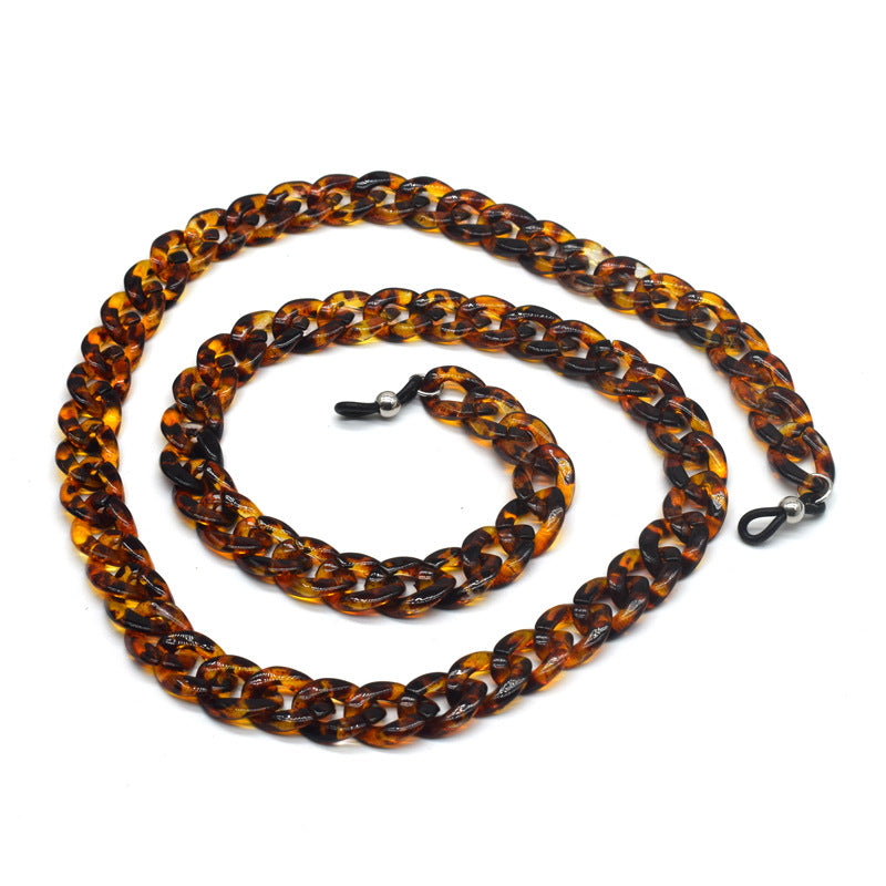 Stilvolle Schildpatt Brille Kette Brehn