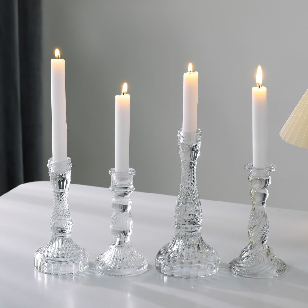 Hochgepresster Glas-Dekor-Kerzenständer Brehn
