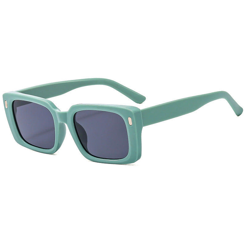 Damen Modische quadratische Sonnenbrille mit mattem Gestell und UV-Schutz Brehn