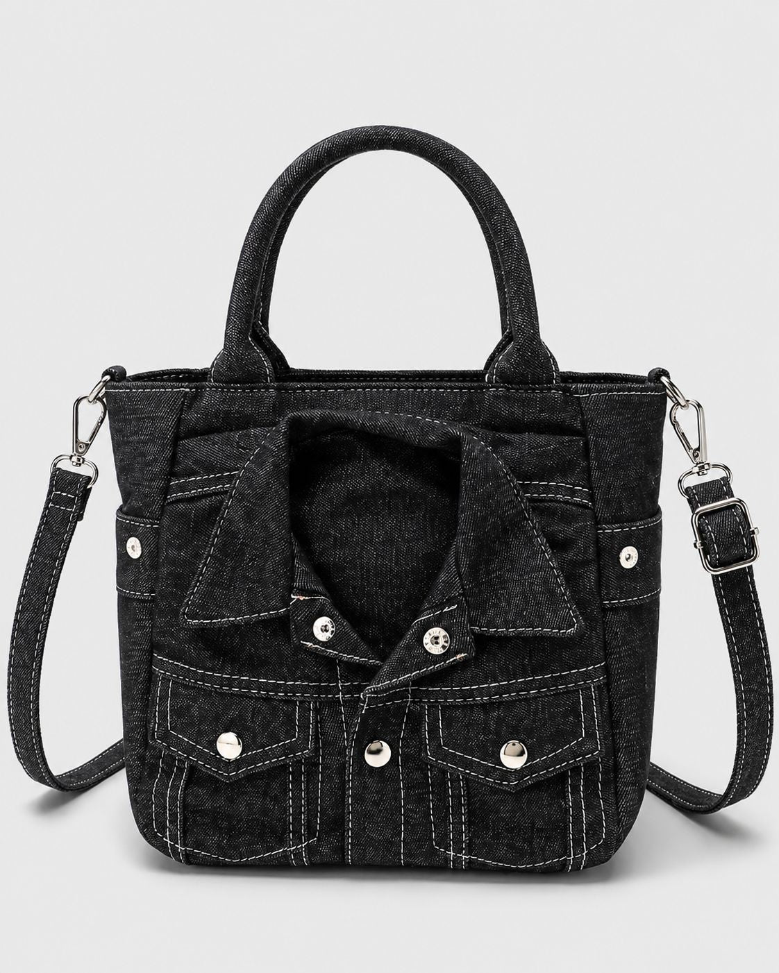 Denim-Style Tote Bag