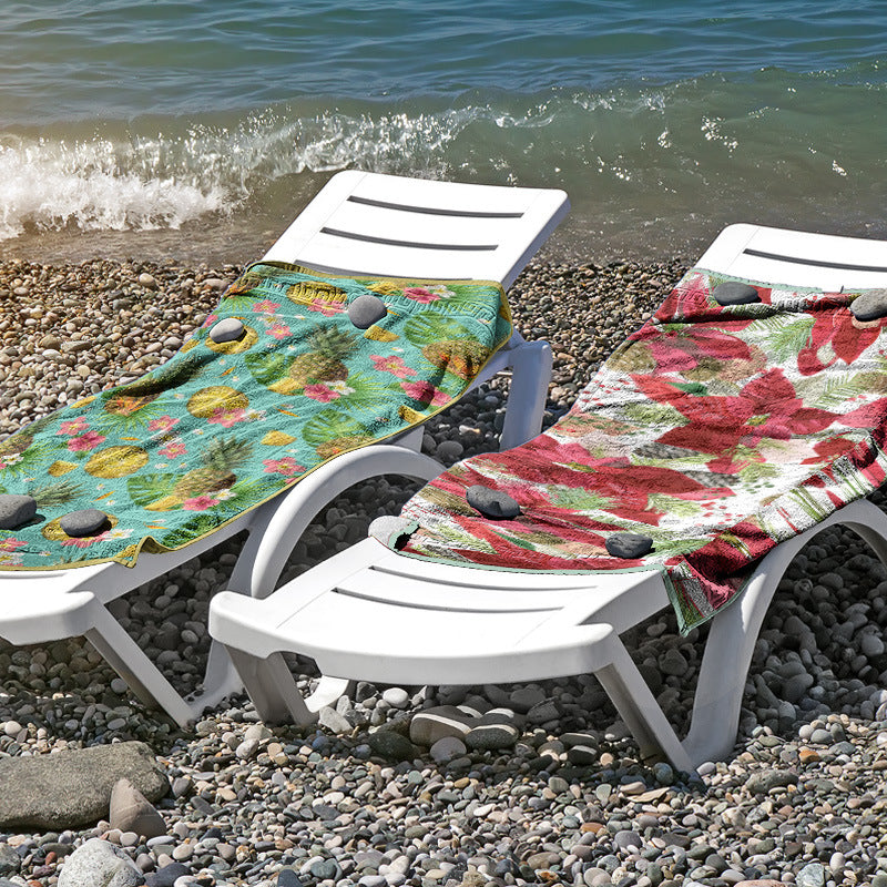 Strandtuch aus hautfreundlicher Mikrofaser mit kreativem Mustermix Brehn