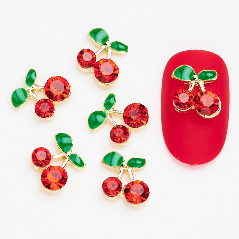 Dekorative Kirsch-Nagelkunst Charms