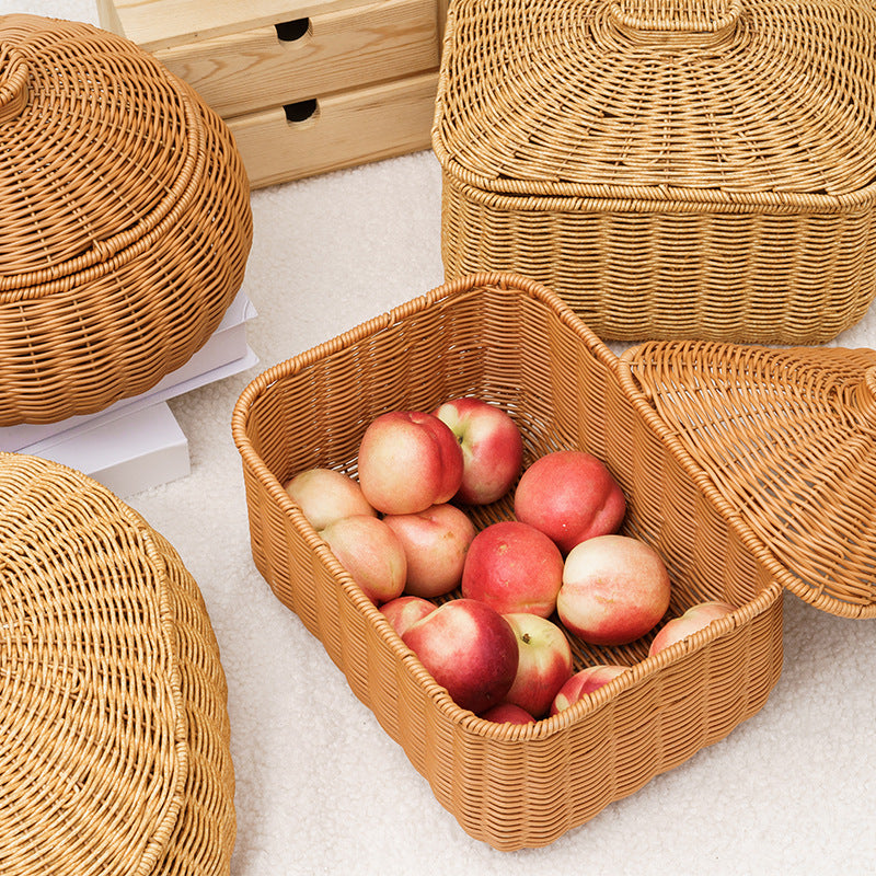 Woven Storage Container with Lid Brehn