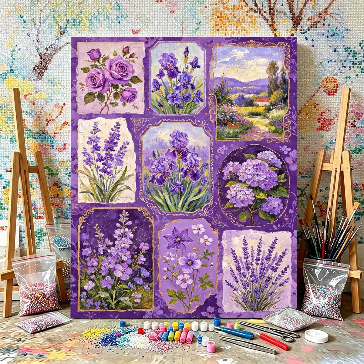 DIY Blumen-Themen Malen nach Zahlen Set Brehn