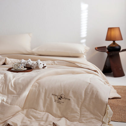 Atmungsaktives Organic Cotton Komforter Set mit verstecktem Verschluss & Kissenbezügen
