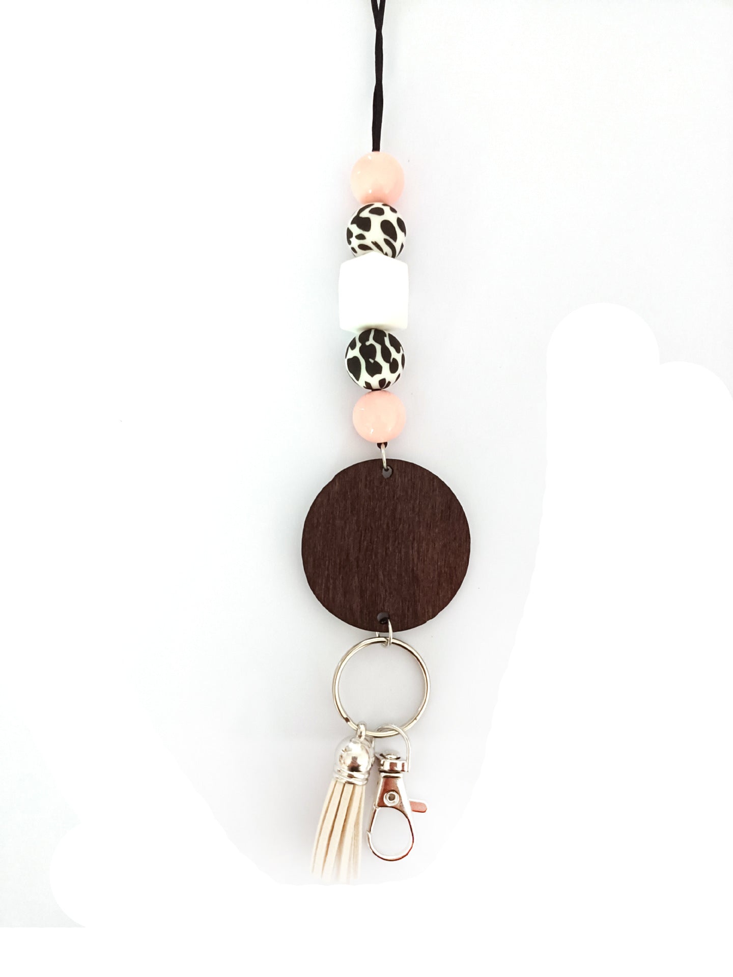 Holzperlen Schlüsselanhänger Halter Brehn