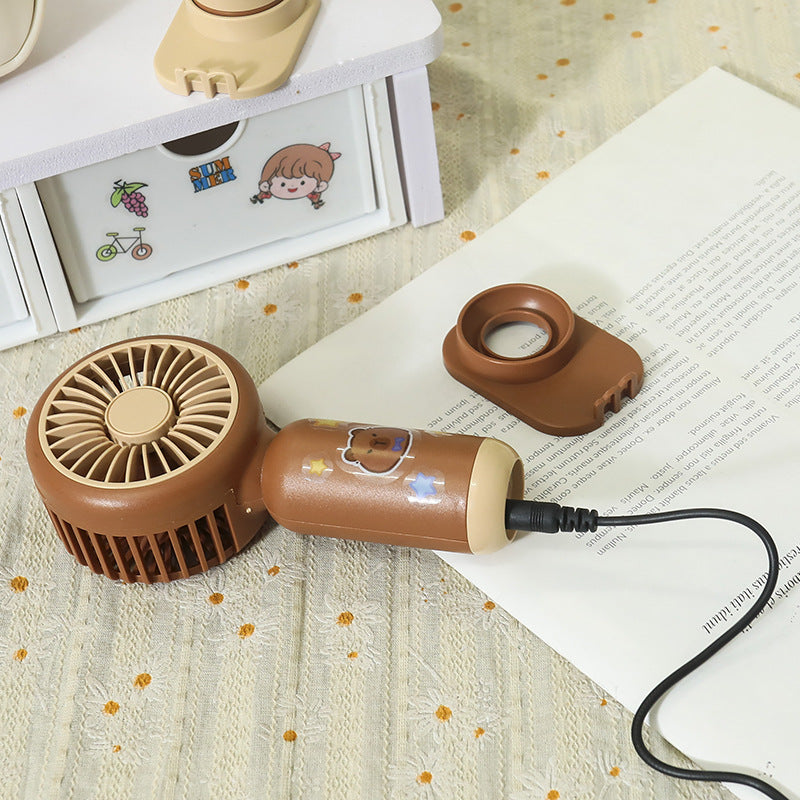 Damen Tragbarer Handventilator mit USB-Ladefunktion und flexiblem Neigungsmechanismus Brehn