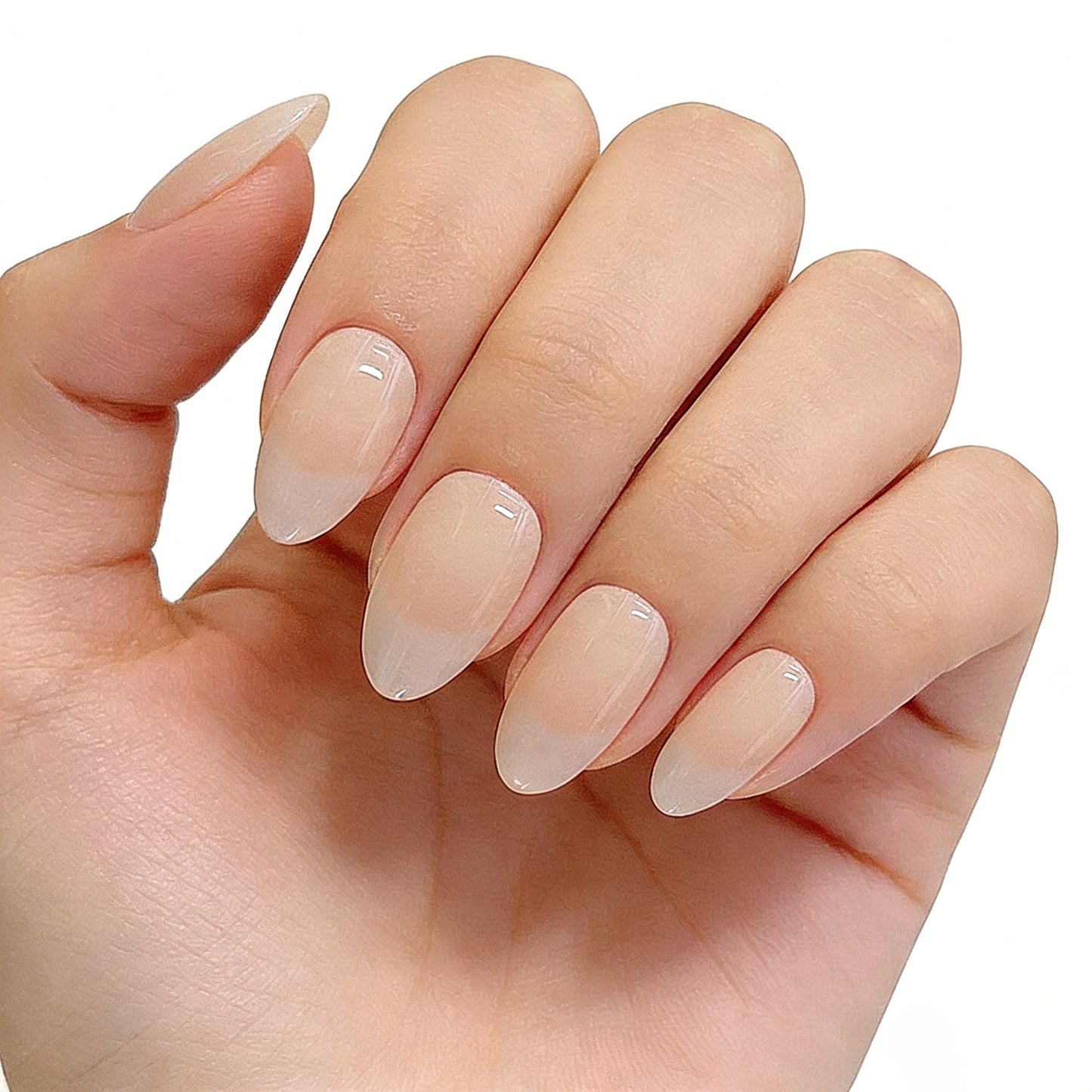 Naturset Französischer Tipp Press-On Nagelset Brehn