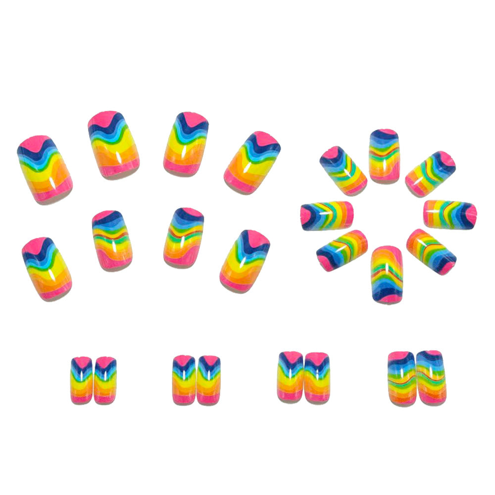 Kunstnägel Im Kreativen Regenbogen-Design Brehn