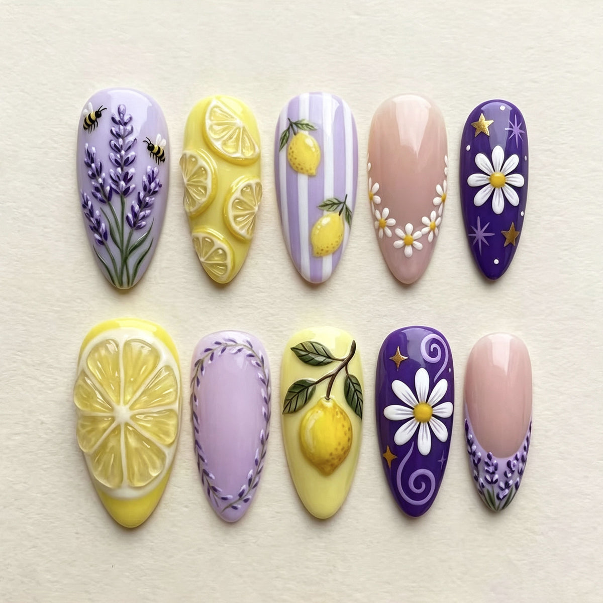 Themenbasiertes dekoratives Press-On-Nagelkunst-Set