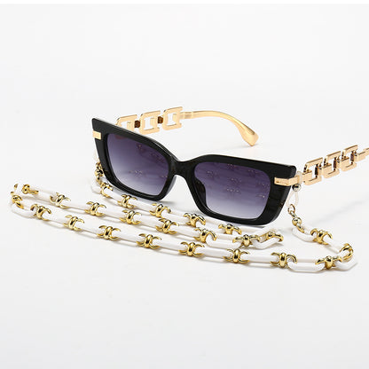 Fashion Cat-Eye Sonnenbrille mit eleganter Kette Brehn