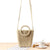 Handtasche Aus Geflochtenem Naturmaterial mit Rundem Griff Brehn