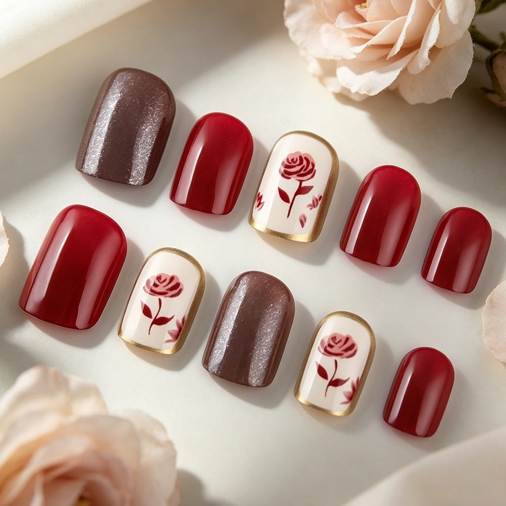 Dekorative Florale Nagelkunst Brehn