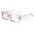 Damen modische Sonnenbrille mit transparentem und geometrischem Rahmen Brehn