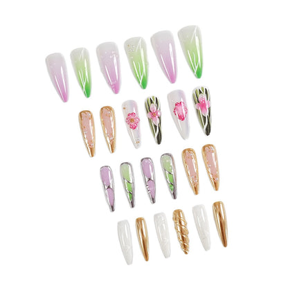 Premium Dekorative Press-On Nagelkunst Set