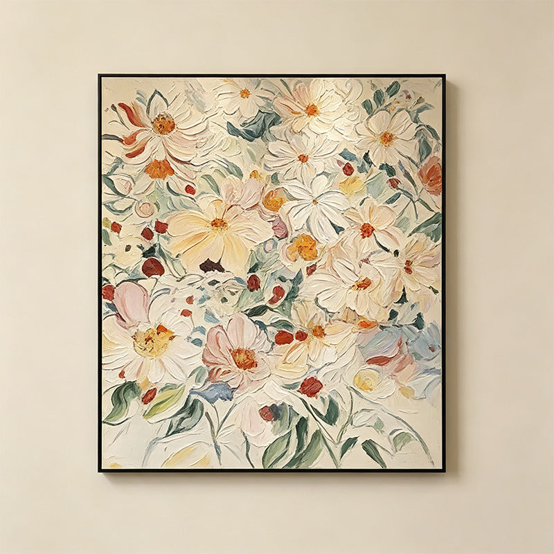 Blumige Dekorative Leinenkunst