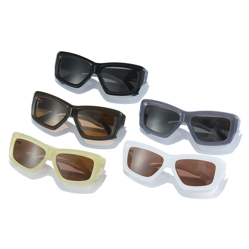 Modische Übergroße Winkelform Sonnenbrille Brehn