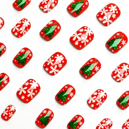 Festliche 3D Weihnachtsbaum Nagelkunst Brehn