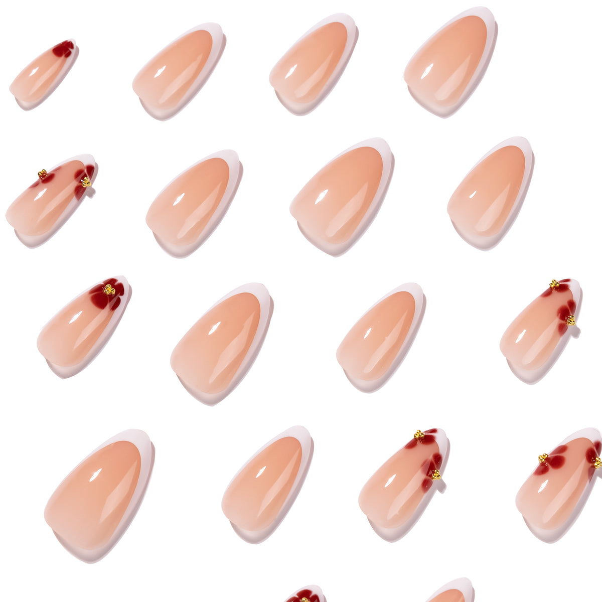 Kunstvolle Stiletto-Nägel mit luxuriösem floralem Design Brehn