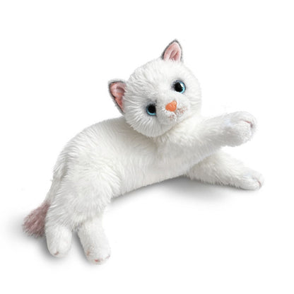 Realistische Stretch-Profil Orange Tabby Plüsch Lounger Brehn