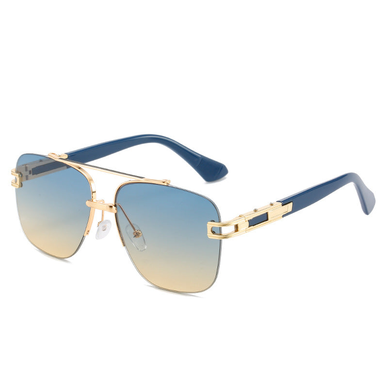 Damen Modische quadratische Sonnenbrille mit elegantem Metallrahmen Brehn