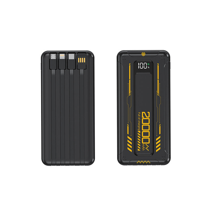 Tragbare Powerbank mit Integriertem Kabelmanagement und Digitaler Anzeige Brehn