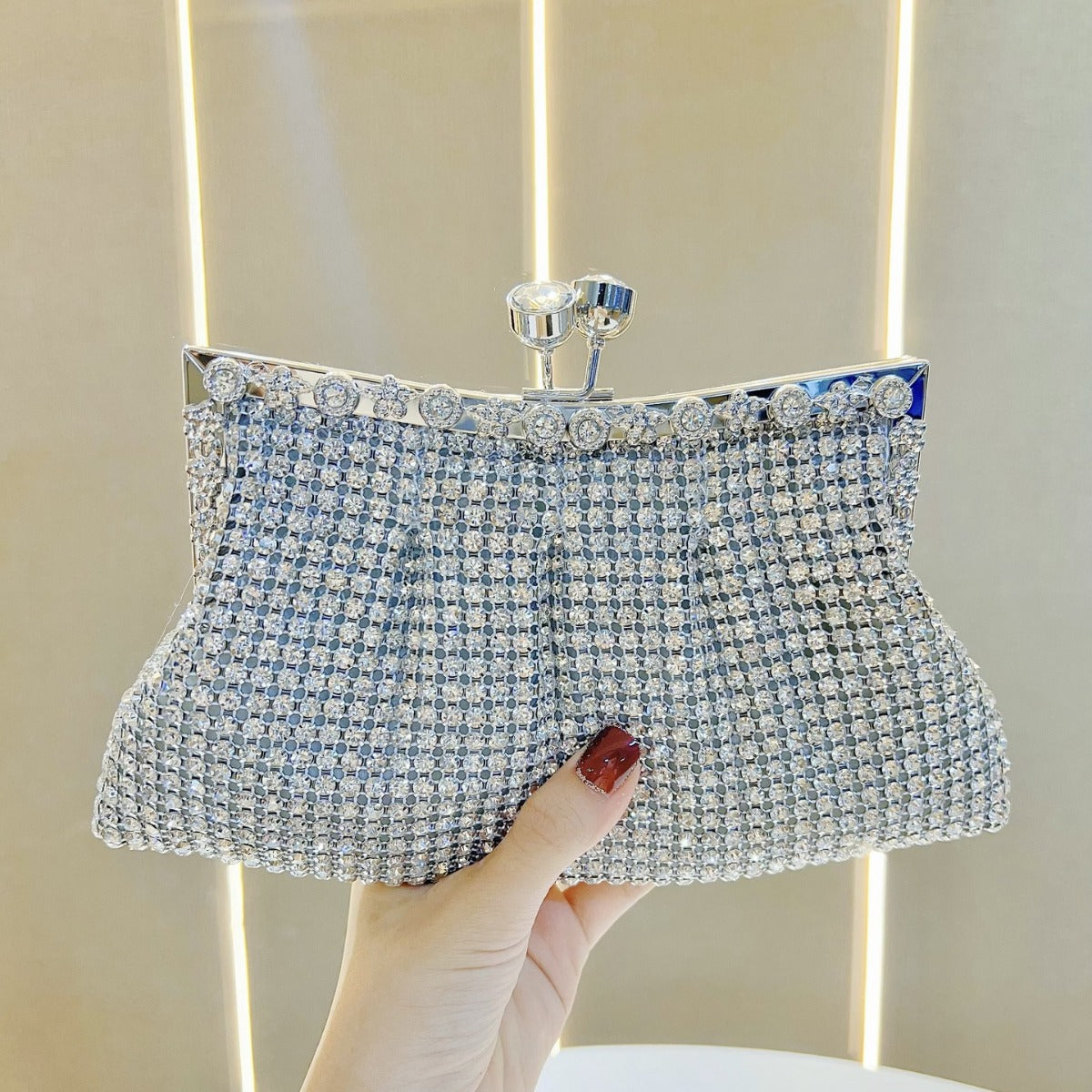 Glitzernde Kristall-Clutch