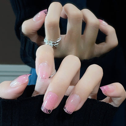 Blumenmuster Press-On Nagelset