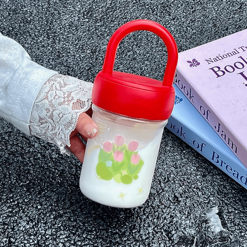 Damen umweltfreundliche Trinkflasche mit praktischem Tragegriff Brehn