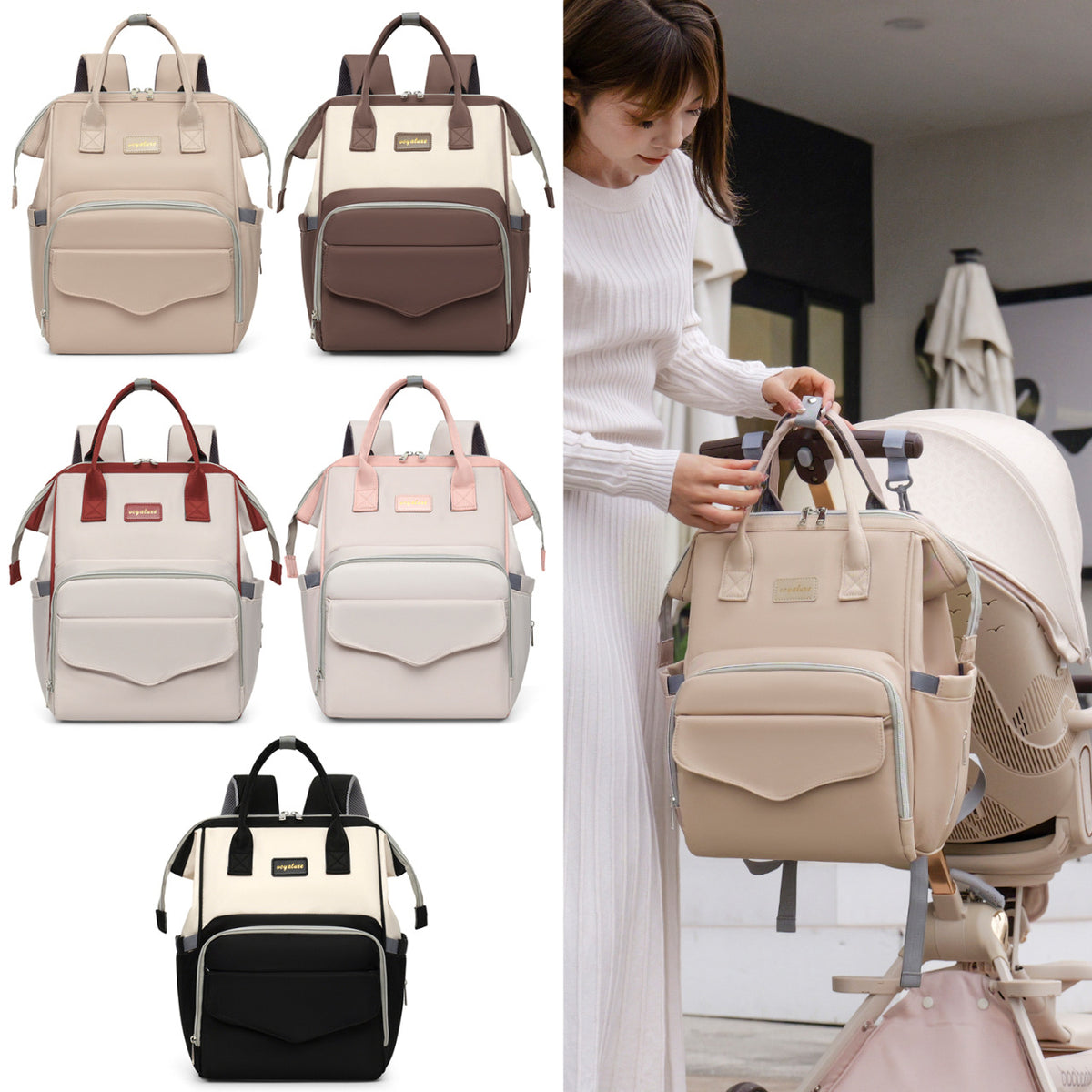Vielseitiger Mehrfach-Taschen-Rucksack Brehn