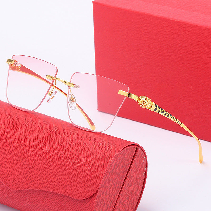 Damen Geometrische Sonnenbrille mit elegantem goldfarbenen Detail Brehn
