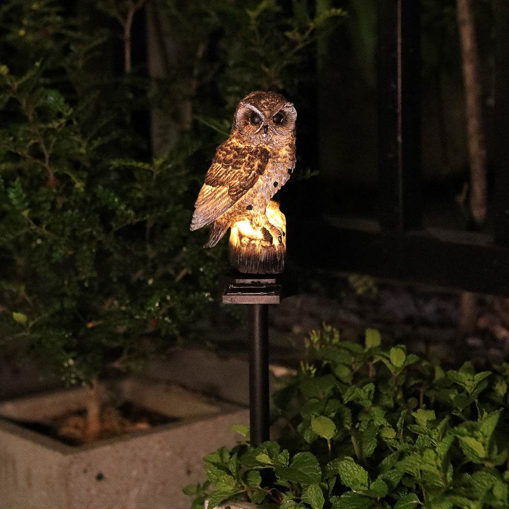 Solarbetriebene Gartensteckdose mit realistischer Harfskulptur und automatischer Dämmerung-bis-Hell LED Brehn