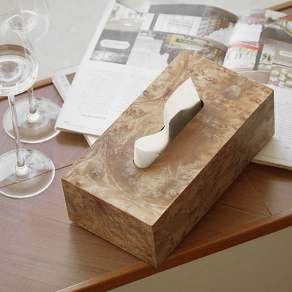 Dekorativer Holz-Boxhalter für Taschentücher