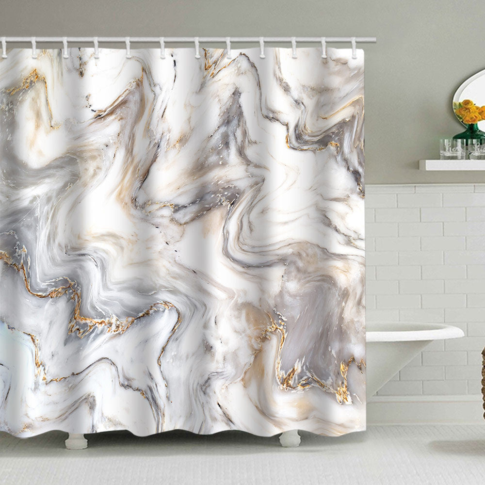 Künstlerisches Marmor Design Duschvorhang Brehn