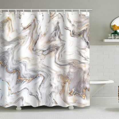 Künstlerisches Marmor Design Duschvorhang Brehn