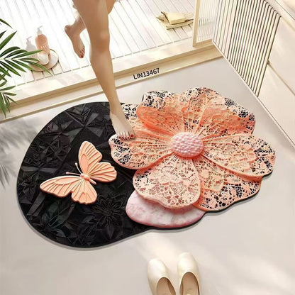 Floral Spitze Design Badezimmermatte