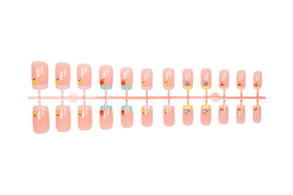 Kunstnagelset mit fröhlichen Obst-Designs und bunten Akzenten Brehn