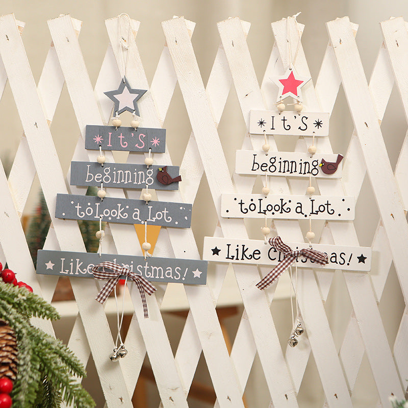 Dekoratives Holzschild mit Weihnachtsgruß Brehn