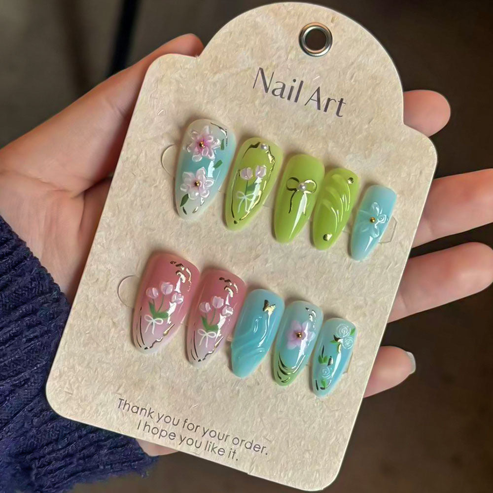 Künstlerisches Floral Nageldesign Kit Brehn