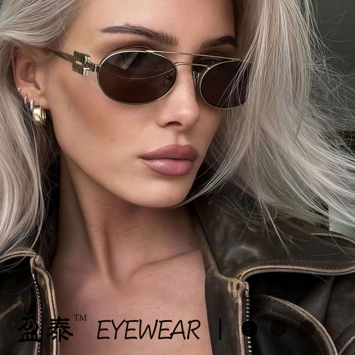 Damen modische Brille mit elegantem Metallrahmen und einzigartigem Design Brehn