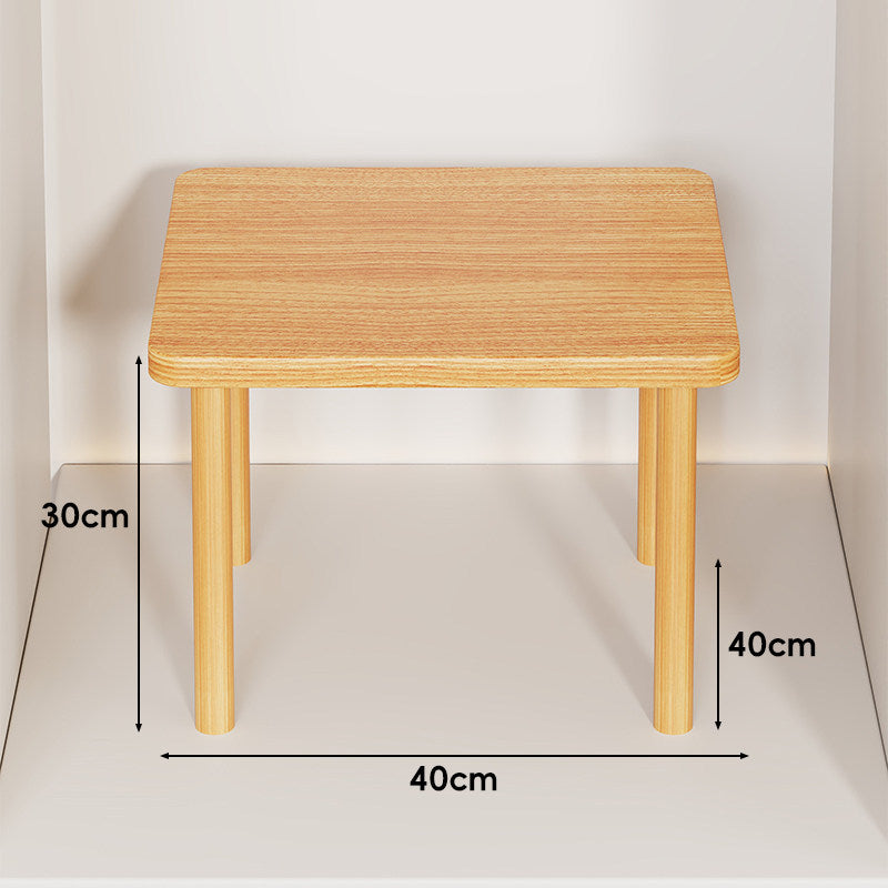 Höhenverstellbarer rechteckiger Holz-Riser-Tisch mit abnehmbaren runden Beinen