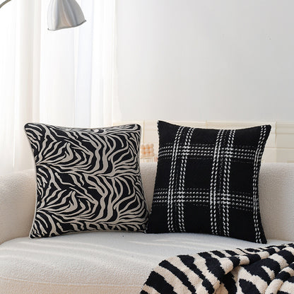 Quadratischer Zierkissenbezug im Tweed‑Look mit gewebter Plaid‑Textur und feiner Bouclé‑Haptik Brehn