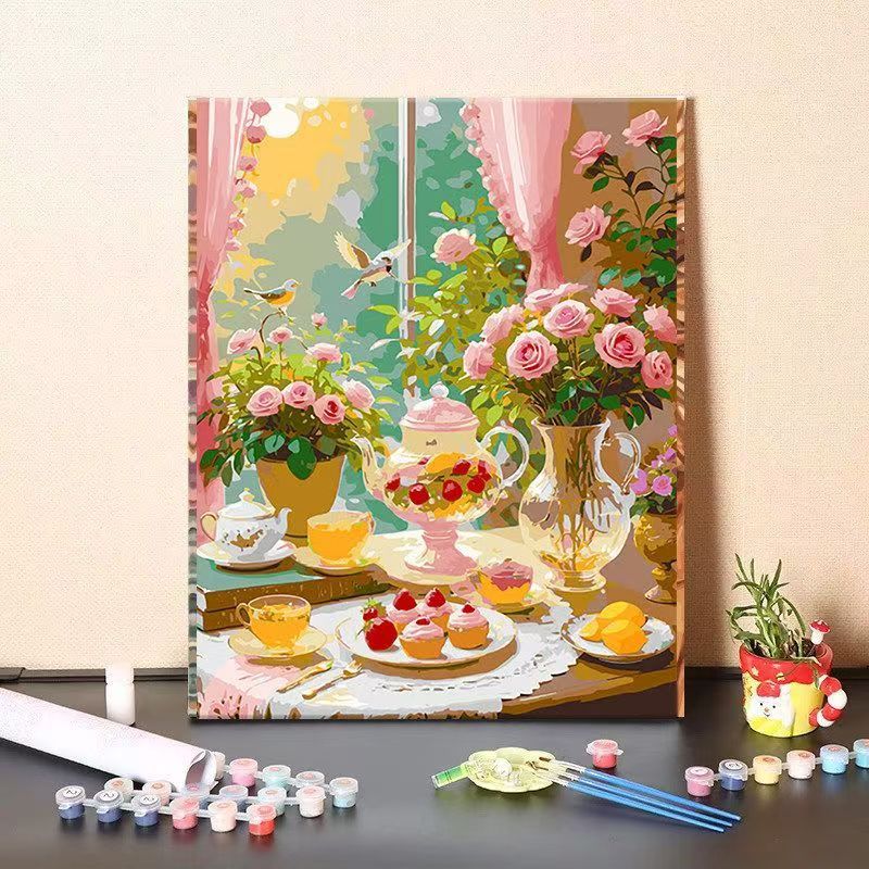 DIY Floral Still Life Malen nach Zahlen Set Brehn