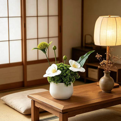 Elegante Faux-Orchideen-Blumenarrangement für die Wohnkultur
