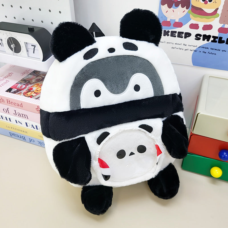 Plüsch Rucksack mit Verspieltem Panda-Design Brehn