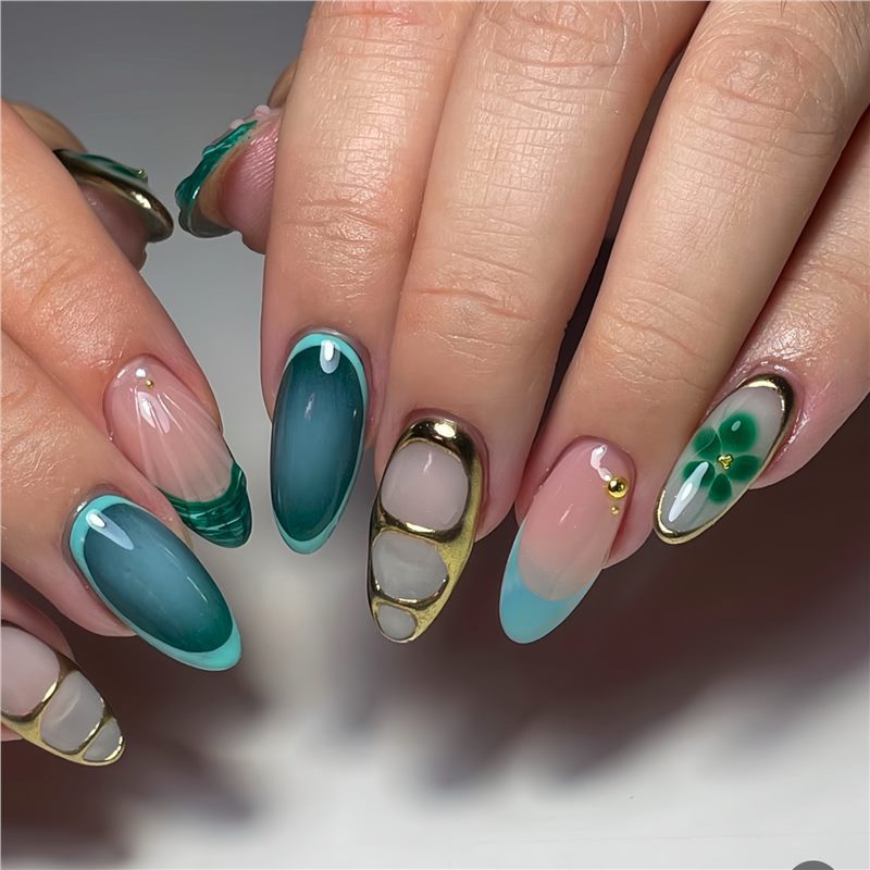Künstlerische Press-On-Nagelerweiterungen mit einzigartigen Designs Brehn