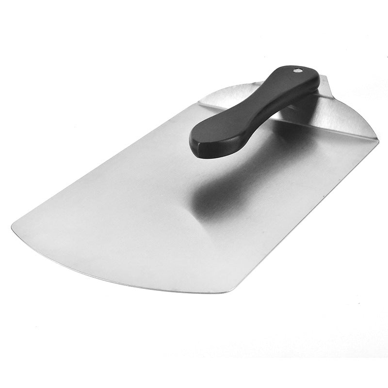 große Edelstahl Flachspatel Pfannkuchenwender mit ergonomisch geformtem Griff Brehn