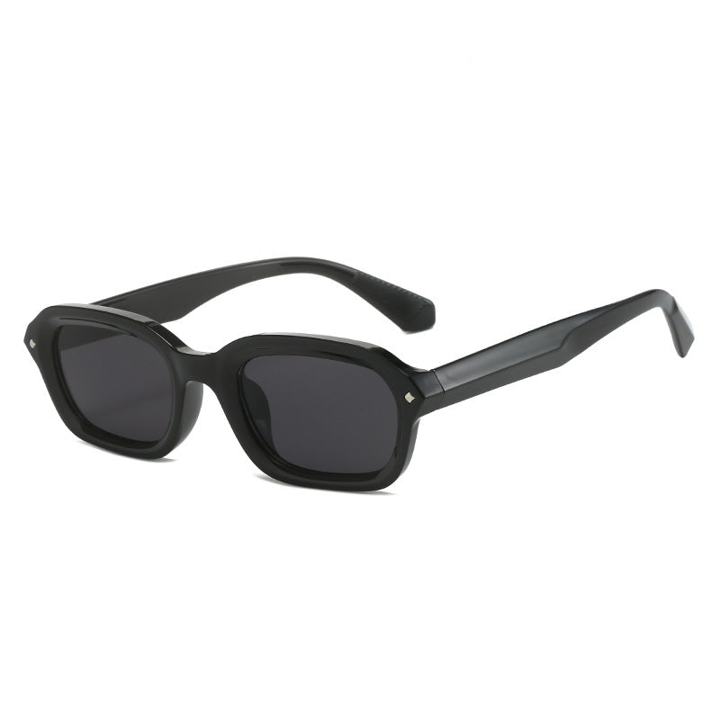 Damen Trendige rechteckige Sonnenbrille mit vollständig transparentem Rahmen und UV-Schutz Brehn