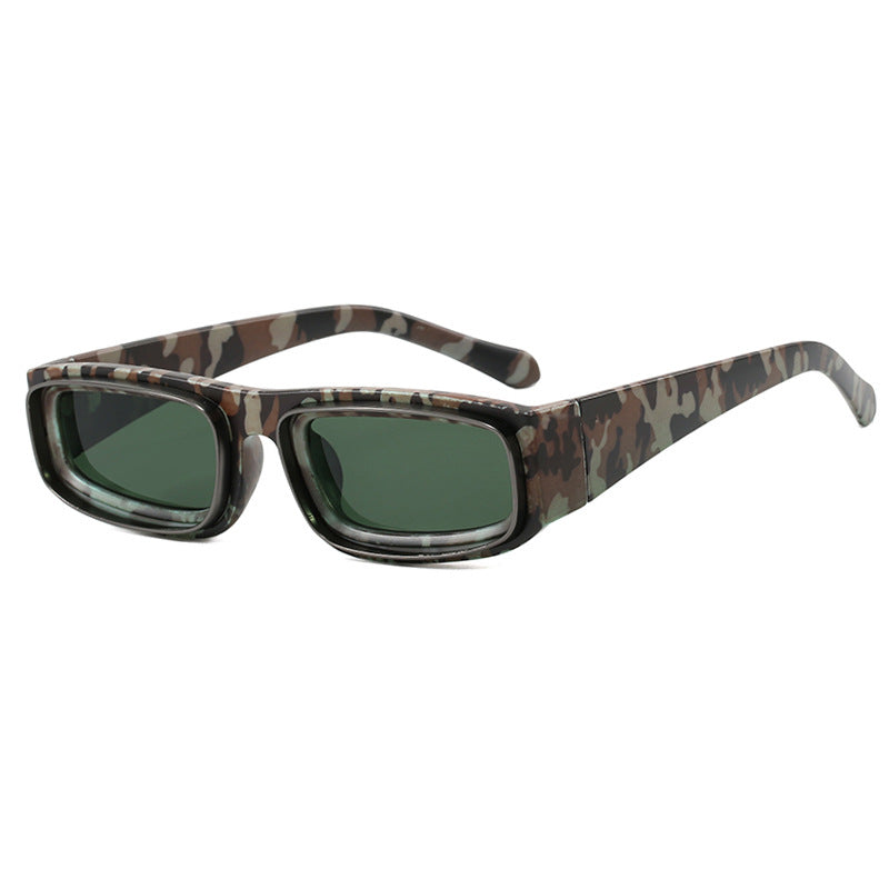 Damen trendige rechteckige Sonnenbrille mit elegantem Farbenspiel Brehn