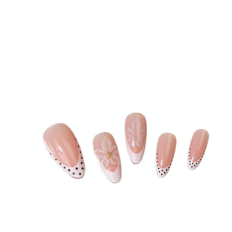 Elegantes florales Kunst-Press-On-Nagelset Brehn